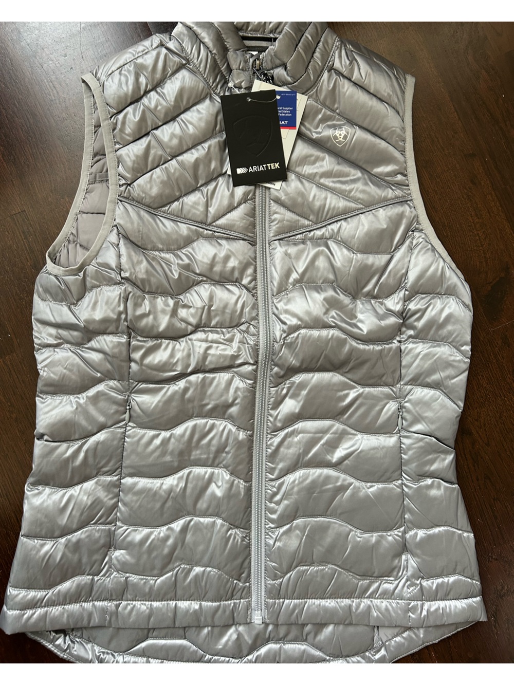 Ariat Ideal Down Vest Ultimate Grey Small equestrian NWT